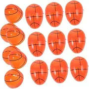 GAROZATION 12pcs Basketball Egg Ornaments Candy Boxes Decor Boxes Decorative Eggs Party Eggs Egg Shaped Fillable Balls