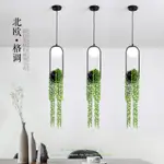 北歐植物吊燈藝術過道餐廳燈 陽台空中花園LED吊燈【美品匯GR】