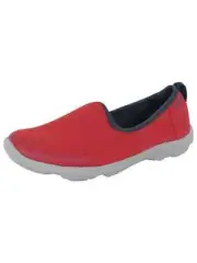 NEW Crocs Women's Busy Day Stretch Skimmer Slip on Shoes, Flame, US 5 / UK 3 Red