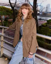 [Belle & Bloom] All My Love Wool Overshirt - Military