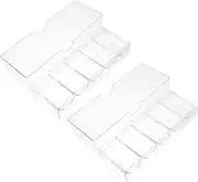 jojofuny 2pcs Chip Box Containers with Lids Serving Tray Clear Plastic Tray Clear Tray Clear Poker Container Plastic Container Plastic Pallets Container with Lid Mahjong Storage