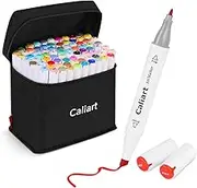 Caliart 81 Colors Alcohol Based Drawing Markers, Easter Basket Stuffers for Teens, Gifts for Teen Gifts Trendy Stuff, Dual Tip Permanent Artist Art Sketch Markers for Adults Coloring