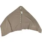 Saol Premium Knitwear Lambswool Lady Shawl Light Brown Brand New with Buttons