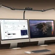 SUMOT LED Desk Lamp with Clamp 24W Architect Light Auto-Dimming Stepless Brig...