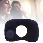 (Navy))Air Pillow Neck Pillow U Shape Pillow Press Inflatable Soft Head Rest