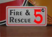 Fire & Rescue 5 cents Metal Sign