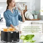 4 Slice Bread Toaster Multifunction Customizable Shade Stainless Steel GS