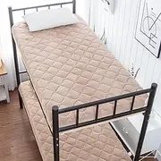 Japanese Futon Mattress Plush Tatami Breathable Floor Sleeping Pad Single Double Roll Up Foldable Portable Sleeping Mat ZSMFCD(Camel,100 * 200cm)
