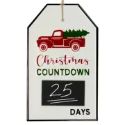 Northlight 13" Gift Tag Shaped Christmas Countdown Chalkboard Wall Decor