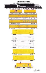 Union Pacific Big Boy #4014 2024 Train 11"x17" Poster Andy Fletcher signed