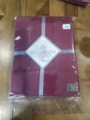 Waterford Linens Addison Tawny Port 70x126 Oblong Tablecloth, New, Maroon