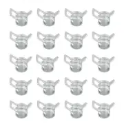 20 Pack Spring Band Hose Clamps for 9.5-10.2mm OD Hose Band Clips White