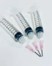 3pcs 10ml Syringes with Pink 20G Blunt Tip Needles Glue, Ink, Dispensing