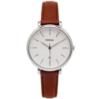 在飛比找Yahoo奇摩購物中心優惠-FOSSIL 文青優雅風的皮革女性手錶(ES4368)-白面