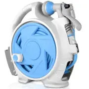 Garden Retractable Hose Reel, Portable Simple Home Hose Reel 45+5 FT with 7 P...