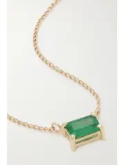 [Melissa Joy Manning] Melissa Joy Manning - 14-karat Recycled Gold Emerald Necklace - Green - One size One size Green