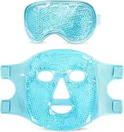 Colding Ice Face Mask and Cooling Eye Mask for Puffy Eyes & Migraine Relief, Gel Eye Mask, Cool Face Masks for Dark Circles, Eye Surgery, Sleeping, Pressure, Headaches, Skin Care (Blue)