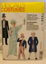 McCall's Kids Statue of Liberty Abraham Lincoln Uncle Sam Colonist 7339 B19