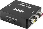 AV2HDMI Pro2 Composite to HDMI Converter Mini Passive 1080P Upscaler Input: 3*RCA, Output: 1*HDMI