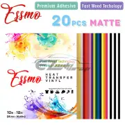 16 Colors 20pcs Heat Transfer Vinyl 12" x 10" Sheets T-Shirt HTV Iron On Bundle