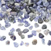 Chip Stone Beads, 350Pcs Crystals Gemstone for DIY Jewelry Making, Blue White