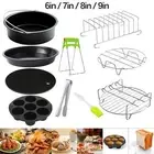 Air Fryer Accessories Set Air Fryer Accessory Kit Double Grill Rack Pizza Pan