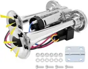 12V 600DB Upgraded Air Horn Dual Trumpets, Super Loud Train Electric Horn Kit...
