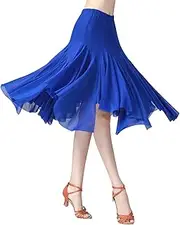 [IWEMEK] Elegant Ballroom Dance Skirts for Women Dancing Belly Dance Skirt Swing Waltz Salsa Latin Dance Skirts Flamenco Skirt