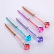 1Pc Creative Crystal Diamond Ballpoint Pen Black Ink School Office Station K BI