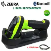 Zebra LI3678-SR0F003VZWW Ultra-Rugged Cordless 1D Barcode Scanner USB Kit Cradle