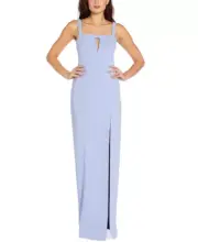 Aidan by Aidan Mattox Women's Cutout Column Gown Wisteria Lavender Size 8