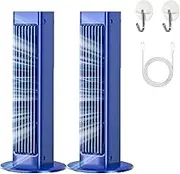 Breezamax,Breezamax Ac,Breeze Max,Beat The Scorching Heat & Humidity—Instantly,Head High Wind Cooling Wall Mounted,Small and Compact Ultra Quiet Energy Efficient (Blue*2,Plug-in+no controller)