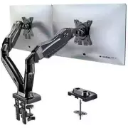 HUANUO Dual Monitor Stand - Full Adjustable Monitor Desk Mount Swivel BLACK