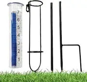 Rain Gauge - Water Level Gauge | Precipitation Monitor | Adjustable Height Accurate Rain Gauges | Large Clear Numbers Measuring Tool for Yard Fence Lawn Farm