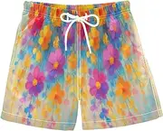 [RPLIFE] Swimming Shorts for Boys, Anti Chafe Swim Trunks Boys 2 T, Cascade Sunset