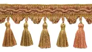 Scalloped Tassel Fringe Trim, Color# VNT9 - Sunset Beige [Sold By The Yard]