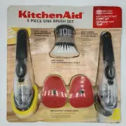 New KitchenAid 5-Piece Sink Brush Set Soap Dispensing RARE New Old Stock
