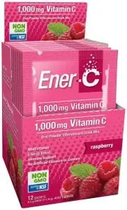 MARTIN & PLEASANCE ENER-C 1000mg Vitamin C Drink Mix Raspberry Sachet 9.3g x 12 Pack