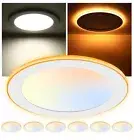 CLOUDY BAY [6 Pack] 8 Inch 5CCT LED Recessed Ceiling Light with Night Light,2...
