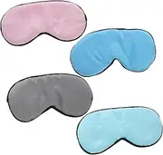 SOESFOUFU 4pcs Sleep Mask Eye Mask Double Side Eyeshade Double Side Blindfold Assorted Sleep Blindfold Trip Favors Satin Sleep Blindfold Sleeping Mask for Blindfold Eyeshade Silk