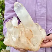 5.57LB Natural Rare Beautiful Red skin QUARTZ Cluster Crystal Specimen