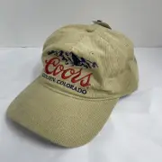 Coors Golden Colorado Corduroy Hat Cap Tan Khaki Mad Engine Snapback Adjustable