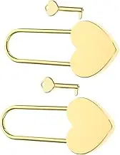 SOPOTUTU 2Sets Heart Shaped Lock for Suitcase Travel Cute Locks with Keys for Diary Jewelry Box Luggage Durable for Couples Wishing Locks