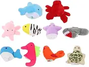 10pcs Finger Puppets for Kids Children's Finger Puppets Sea Animal Finger Puppets Dolphin Finger Puppet Animal Puppets Finger Toys for Kids Puppets for Toddlers Ocean Utensils