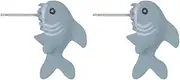 [liveliwithmin] Cute Animal Bite Stud Earrings Lovely 3D Polymer Clay Dinosaur/Shark Earrings for Girls Women Cartoon Soft Pottery Ear Studs Decors