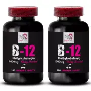 Positive Essentials - B-12 METHYLCOBALAMIN - Energizing Living 2 Bottles 200Tabs