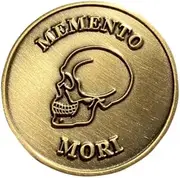 STOIC STORE UK Memento Mori Coin, Momento Mori Coin for Daily Stoic Practice, Marcus Aurelius Stoic Coin, Brass EDC Challenge Coin Stoic Medallion Bronze Plating, Memento Mori Medallion Stoic Coins