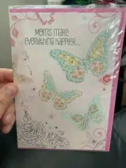 Special Thoughts Moms Make Everything Happier Card With Envelope New!!!