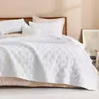 White King Size Quilt Set - Lightweight Comforter Bedspreads & Coverlets - Beddi