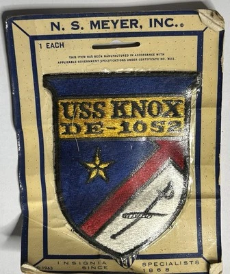 5" NAVY USS DE-1052 KNOX EMBROIDERED PATCH NEW